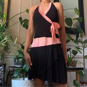 Black and baby pink halter dress from Bebe size small